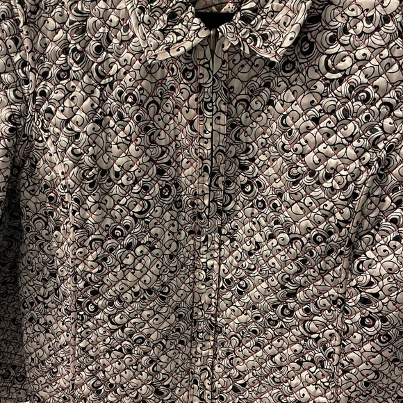 Chico’s Size 2 - Reversible Quilted Lightweight Jacket - Red, White, Black $129 - Picture 10 of 12